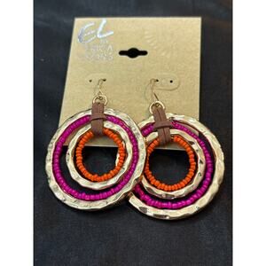 Erica Lyons Statement Hoop Earrings 27g New With Card